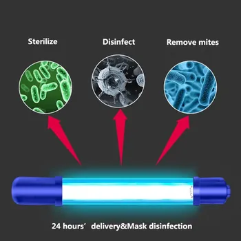 

Portable Timing UV-C Tube Light Sterilizer Disinfection Germicidal Lamp For Fami