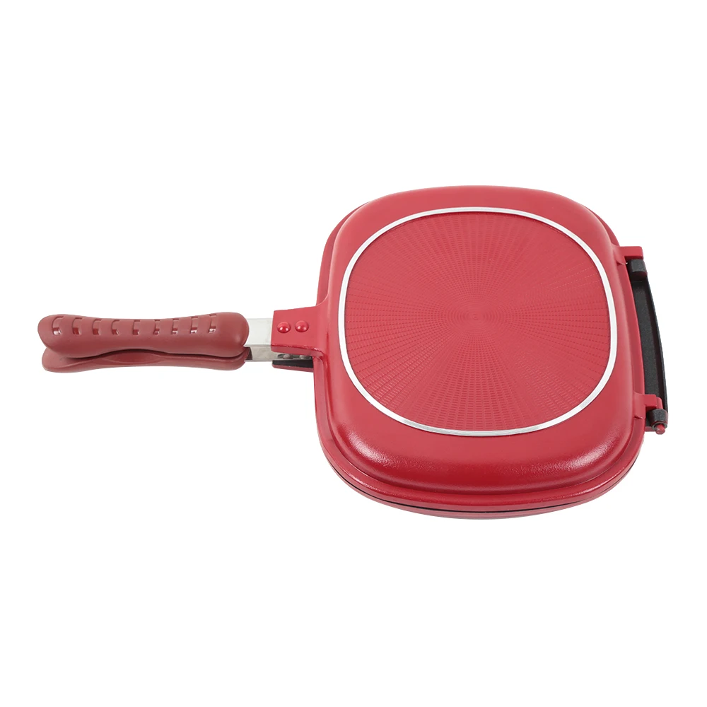 

28/32 CM Household Pan Double Side Grill Fry Pan Cookware Double Face Pan Steak Fry Pan Pancake Non-Stick Barbecue Cooking Tool