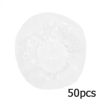 

10/50/100pcs Transparent Disposable Shower Cap Elastic Shower Hats Hotel One-Off Elastic Shower Bathing Cap Clear Salon Spa Hat