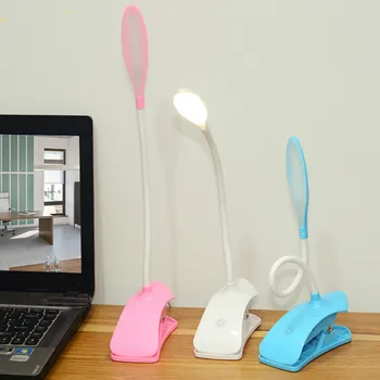 

Led Desk Lamp Creative Clip Table Lamp Bendable ABS Lampara De Mesa Eye Protection Lampe De Bureau Bedside Study Reading Lamp