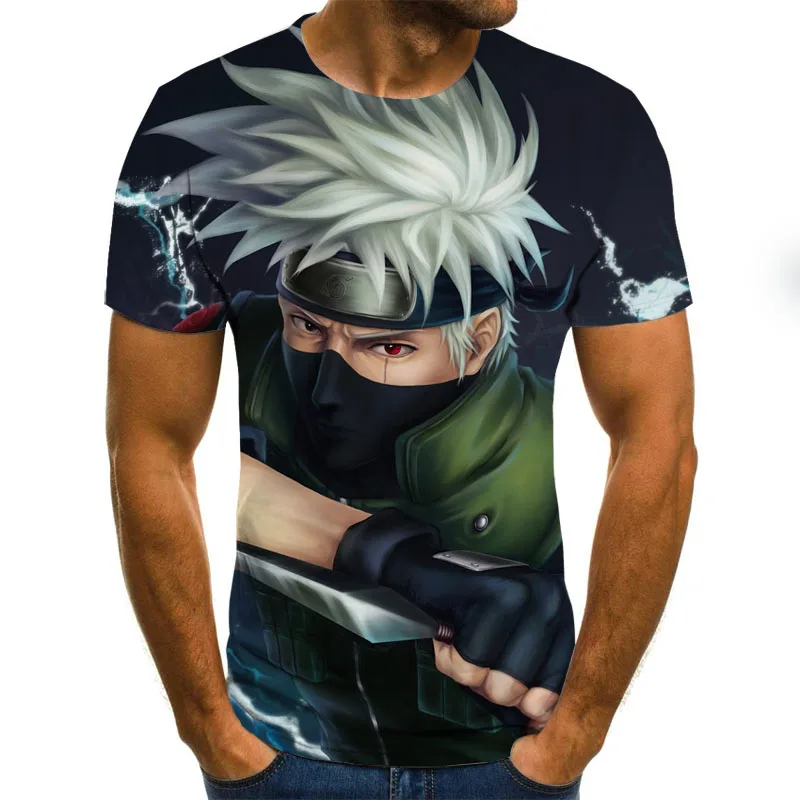 

2020 new t shirts Oversize 3D t-shirt for man stranger things gothic Streetwear graphic vintage punk vintage Naruto Anime Long