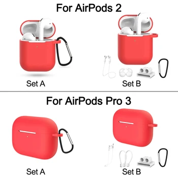 

Excellent gift Case For Apple Airpods 2 3 cover For Air pods 3 Pro Earphone for airpods Case Silicone correa for Airpods Pro 3
