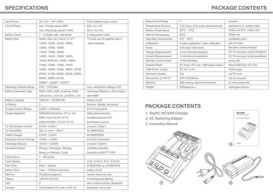 SKYRC MC3000 Универсальный измеритель уровня заряда СОП зарядное устройство для LiFePO4 AAAA 26650 Ni-Zn AA цилиндрический аккумулятор приложение/ПК управление