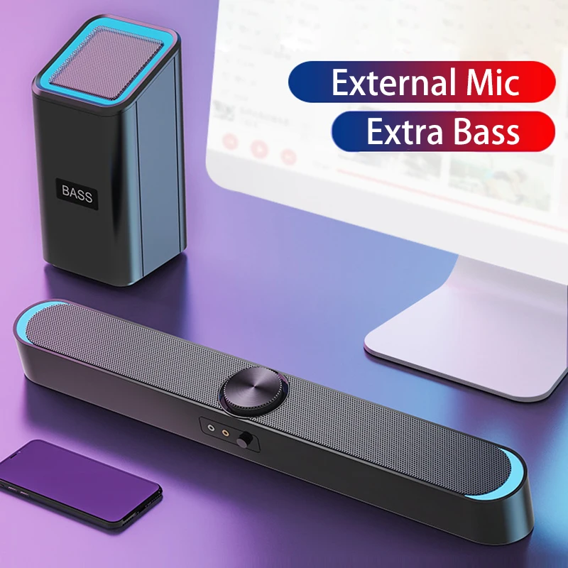 2020 TV Sound Bar Wired Wireless Bluetooth Speaker