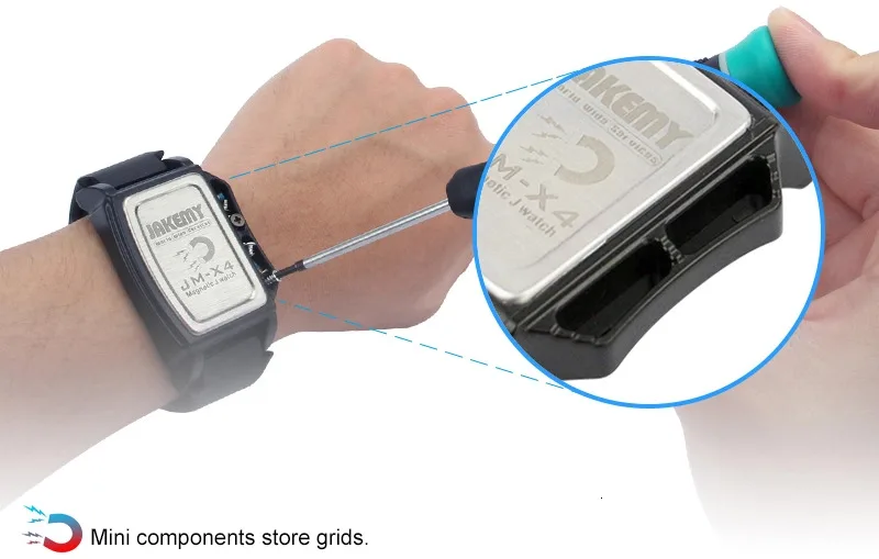 JAKEMY JM-X4 Convenient Professional Magnetizer Strong Magnetic Tool with Watchband for Small Parts Screws Store Collect