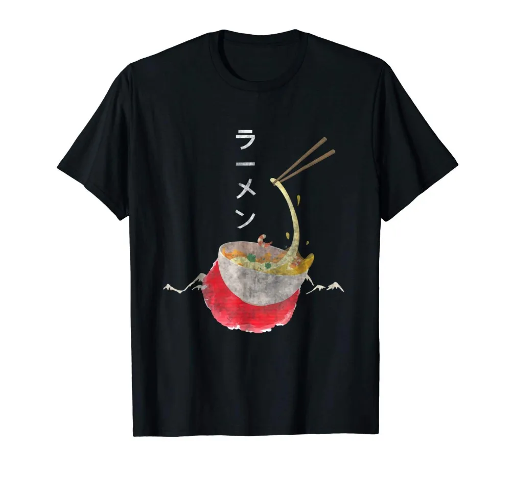 Vintage Japanese Ramen Anime Shirt Gift For Noodle Bowl Fans T Shirt Men Summer Short Sleeves Casual Adult Tee Shirt T Shirts