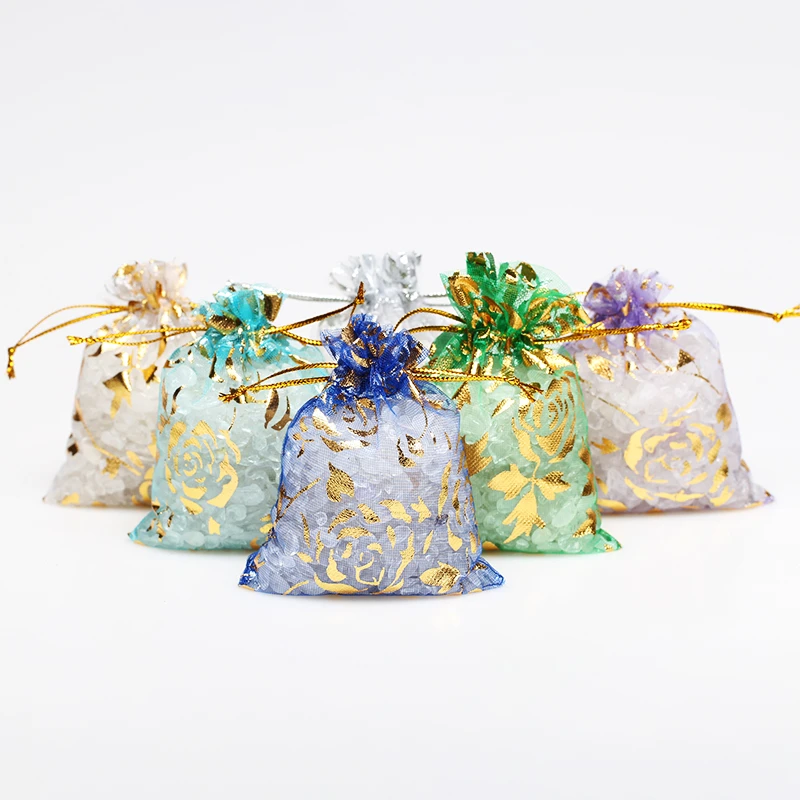 Bolsas de Organza para de joyería, bolsitas de regalo para dulces, fiesta de boda, Goodie, recuerdos pastel, decoración colorida, 50 Uds.|Envoltorios y bolsas regalo| - AliExpress