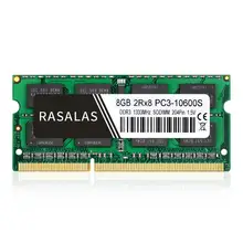 Rasalas 8 Гб 2Rx8 PC3-10600S DDR3 1333 МГц SO-DIMM 1,5V Тетрадь Оперативная память 204Pin sodimm памяти ноутбука NO-ECC