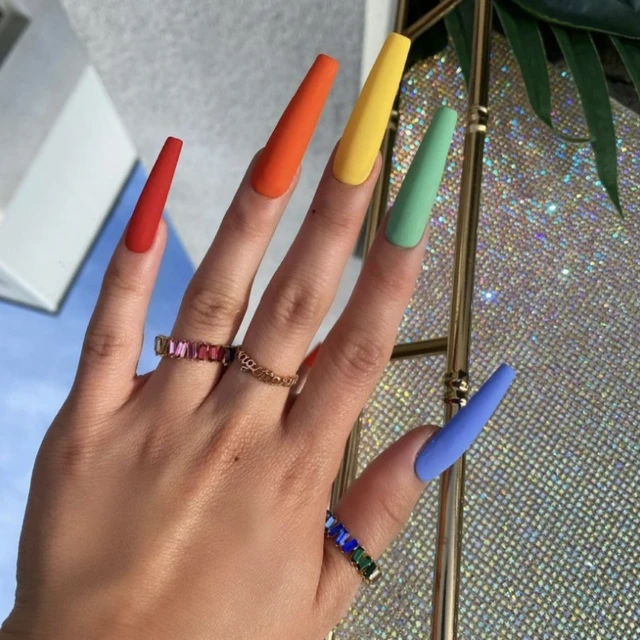 XXL C Curve Coffin Half Cover Clear Long Coffin Nails Extra Long Fake Finge  French Manicure With Transparent No Trace From Sbs9, $47.11 | DHgate.Com