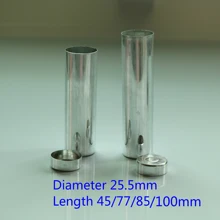 100 шт 25,5 мм стоматологические пустые алюминиевые картриджи пустые трубки банки с крышкой для Valplast гибкий акриловый стоматологический лабораторный материал