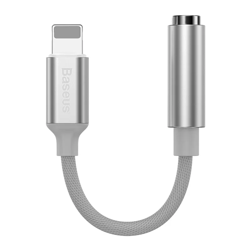 Baseus AUX аудио кабель-адаптер для iPhone Lightning до 3,5 мм разъем для наушников для iPhone 11 Pro XS Max Xr X 8 7 Plus OTG конвертер - Цвет: White