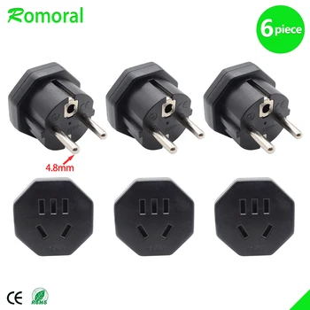 

EU Plug Adapter Universal 16A EU converter 2 Round Pin Socket EU Wall Socket AC 250V Travel Adapter