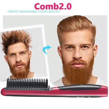 

New Professional Hair Straightener Comb Electric Brush Hair Straightening Flat Iron Styling Tools