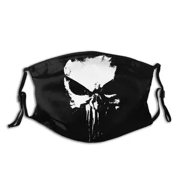 

Punisher Skull Reusable Mouth Face Mask Printed Anti Dust Protection Mask Respirator with Filters
