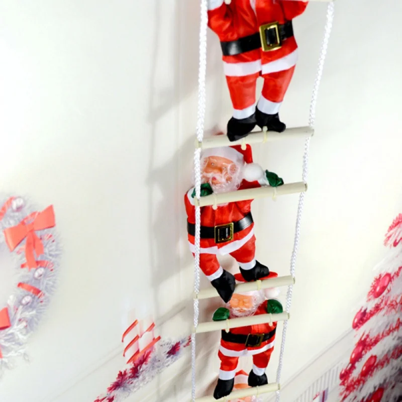 Рождественская подвесная лестница Рождество Санта Клаус кукла дерево Новогодние украшения Висячие украшения Санта Клаус