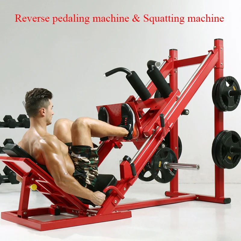 Commercial Dual Use 45 Degree Reverse Pedal Trainer Deep Squat Machine Fitness Upside down Pedal Exercise Equipment