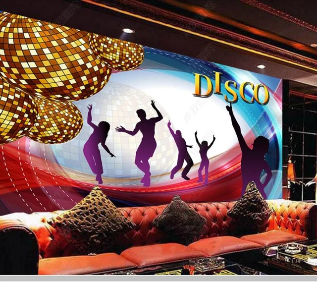WANGC Papel de parede 3D Bar KTV Disco Fantasy Dance Club - Papel de parede  3D de fundo de home theater de salão legal (248 x 172 cm)