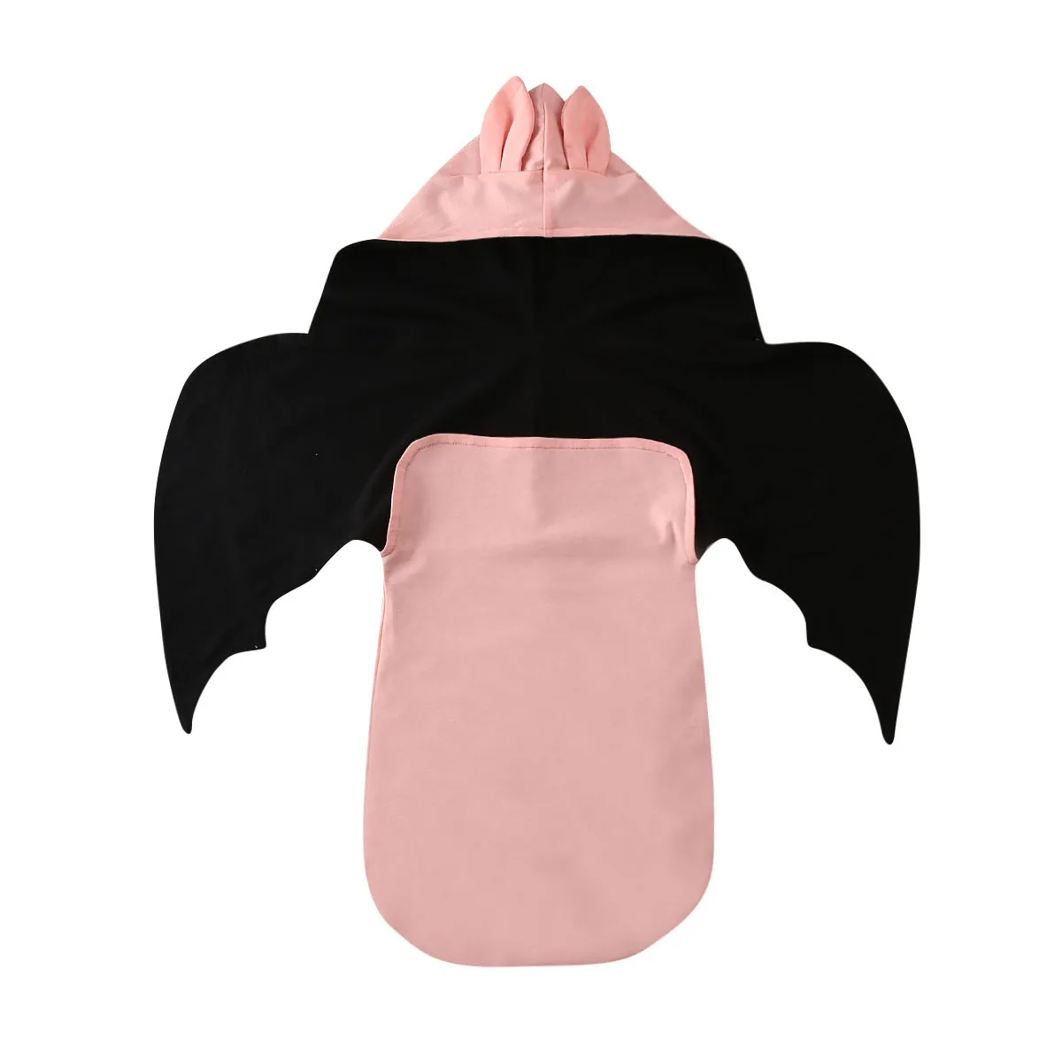 3D Wing Bat Design Sleeping Bags for Newborn Baby Winter Warm Infant Button Swaddle Stroller Wrap Kids Blanket Sleeping Bags - Цвет: Розовый