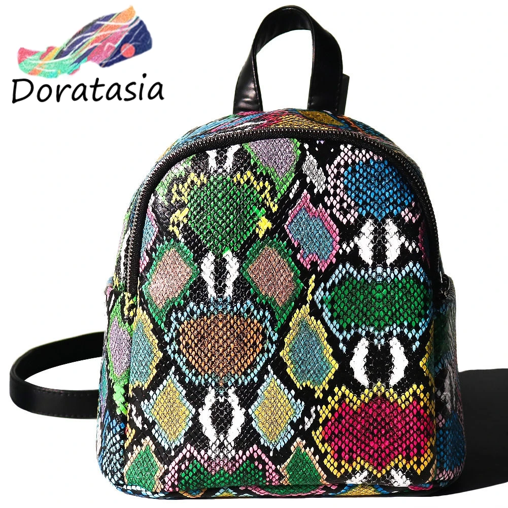 DORATASIA INS новейший популярный женский цветной мини-рюкзак с животным принтом