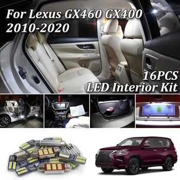 

16Pcs Premium Canbus Xenon White LED Lights Interior Package For 2010-2020 Lexus GX460 GX400 led interior lights Kit +Tool