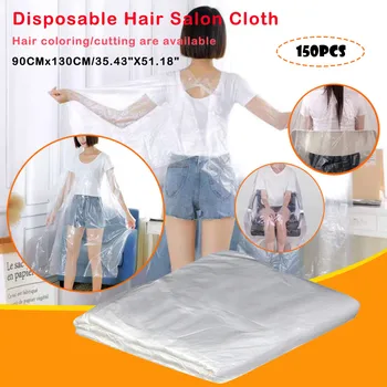 

200Pcs 78*110cm Waterproof Disposable Hair Salon Capes Washing Pads Shampoo Cape Dust-proof Apron Transparent Haircut Clothes