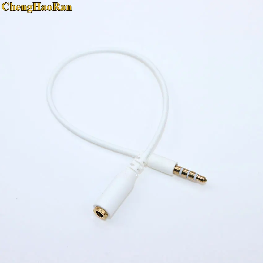 ChengHaoRan 20cm 4 Pole 3,5mm Audio Erweitert linie Männlichen zu Weiblichen Aux Kabel Kopfhörer Verlängerung Kabel für Telefon computer – Detail 3