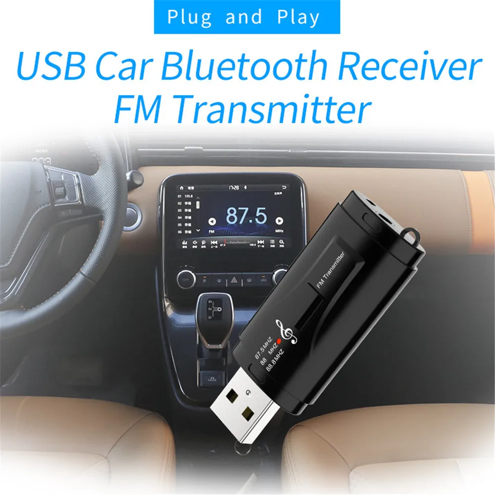 HYASIA Usb автомобильный FM mp3 передатчик Bluetooth ресивер стерео прикуриватель Bluetooth 5,0 адаптер 3,5 мм AUX два в одном