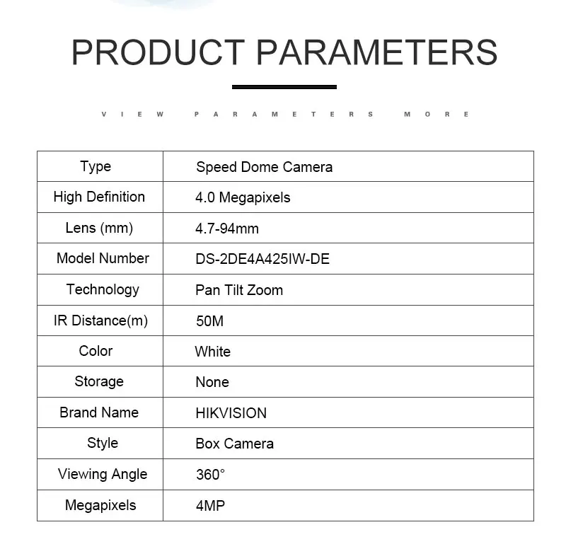 HIKVISION оригинальная DS-2DE4A425IW-DE PTZ IP камера 4MP 4,8-120 мм 25X зум EZVIZ сеть POE H.265 IK10 обновление водонепроницаемый IP66