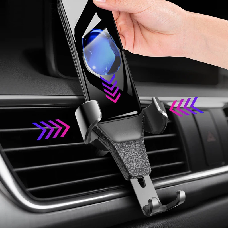 Универсальный автомобильный держатель для телефона в автомобиле, вентиляционное отверстие для телефона в машине, крепление на вентиляционное отверстие, gps подставка для iPhone XS MAX Xiaomi
