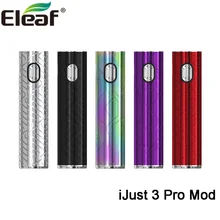 Оригинальная Eleaf батарея iJust 3 Pro, 3000 мА/ч, Vape, 75 Вт, с поддержкой атомайзера ELLO Duro, емкость для электронной сигареты, батарея для электронной сигареты, ручка ijust 3 pro