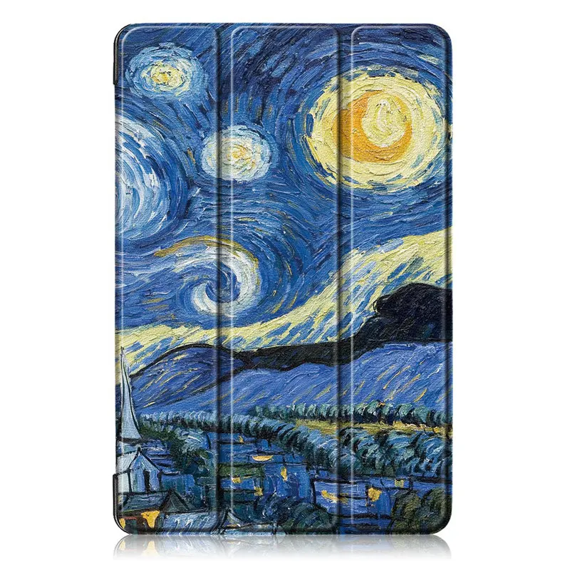 Starry Sky Для samsung Tab S5e 10,5 чехол Tri-Fold Стенд Флип PU кожаный арт Обложка с рисунком для samsung Galaxy Tab S5e 10,5 T720 T725 Fundas - Цвет: Starry Sky