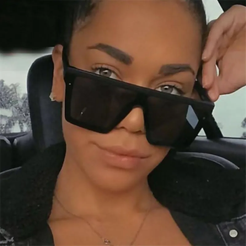 2020 occhiali da sole quadrati oversize donna grande montatura Flat Top  rivetto occhiali da sole Vintage per sfumature di specchio femminili lenti  sfumate UV400|Women's Sunglasses| - AliExpress