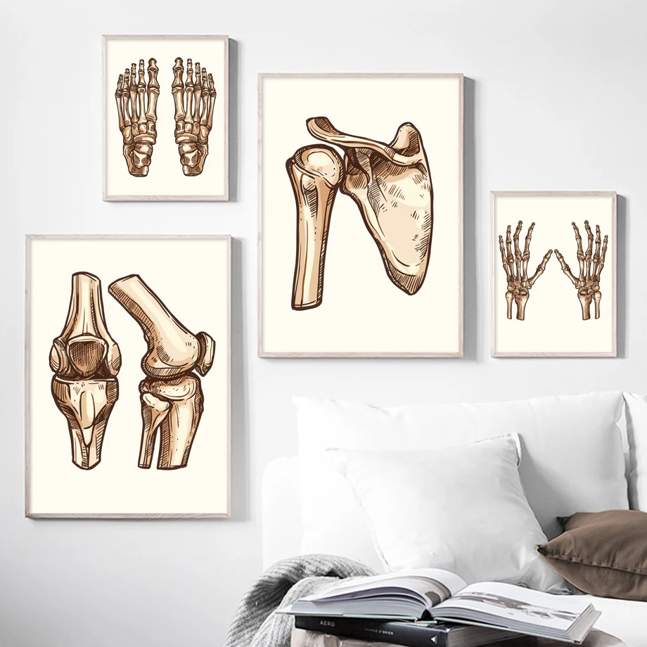 Lungs-Finger-Skull-Bone-joint-Human-Anatomy-Vintage-Wall-Art-Canvas-Painting-Nordic-Posters-Prints-Wall