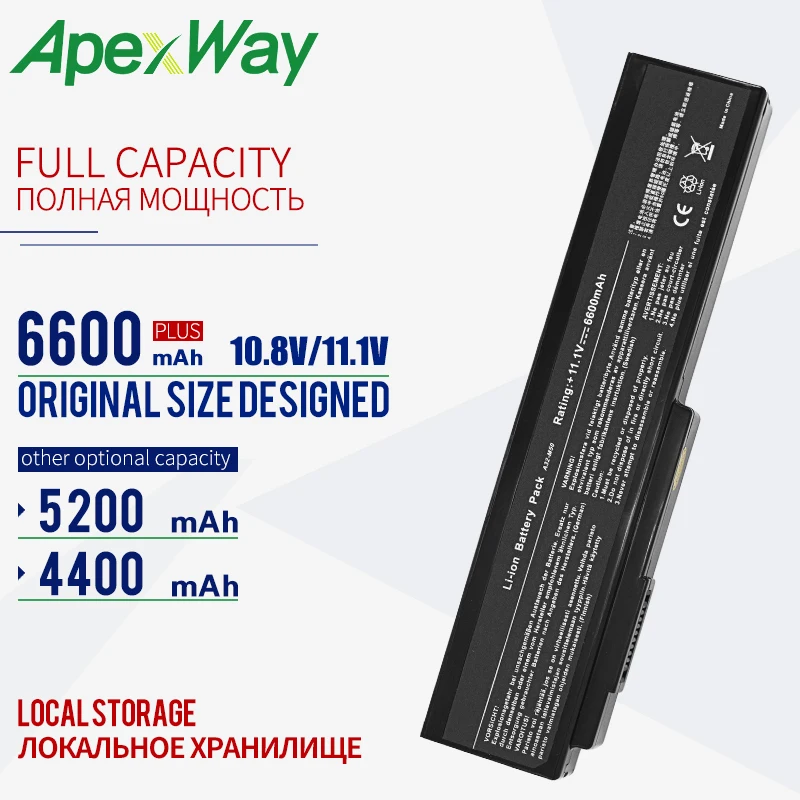 Apexway 11,1 В 6 cell ноутбук Батарея для ASUS N61 A32-M50 A32-N61 A33-M50 L072051 G50 G50VT 90-NED1B2100Y VX5 VX5-A2B L50 L50vn