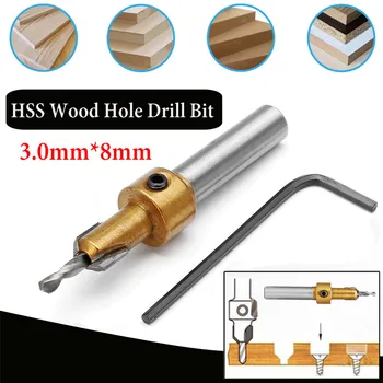 

Tiny Hss Wood Hole Drill Bit Timber Wood Working Countersink Drill Bit Kit Screw Cutter 3mm x 8mm Shank For Metal Wood Alloy