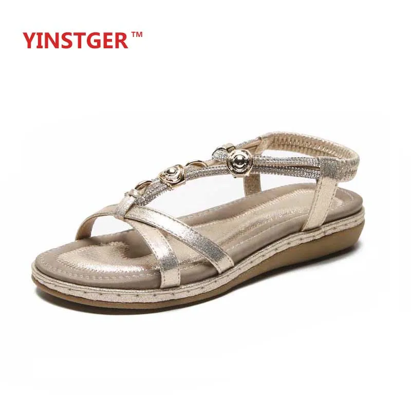 

YINSTGER 2020 Women Flip-Flops slipper Casual Summer sandal Sneakers lady Fashion style Rubber sole breathable print shoes