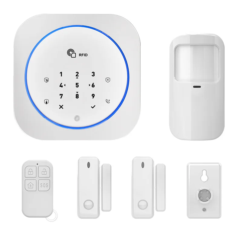 Wireless Touch GSM Home Security Alarm With APP RFID SMS Voice Auto Dial Motion Detect Burglar Intruder Fire Smoke Alarm Panel