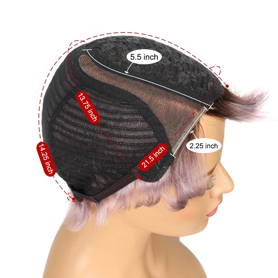 Trueme Pixie Cut Bob Human Hair Wigs Ombre Blonde 613 Purple Red Human Lace Wig For Women Remy Brazilian Hair L Part Lace Wig human hair wig,human hair extensions,lace front wig,human hair wigs,front lace wig