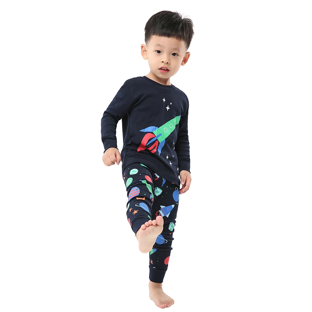 pajama sets cheap Baby Kids Pajamas Sets Cotton Boys Sleepwear Suit Autumn Cartoon Dinosaur Pajamas Long Sleeve Pijamas Tops+Pants 2pcs Animal Pjs pajama sets bamboo	