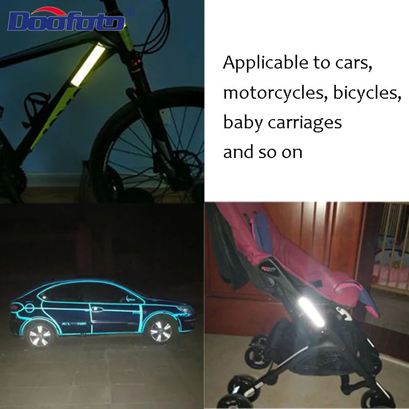 Doofoto светильник отражатель велосипедный светоотражающий стикер полоса Cinta Reflectante Moto DIY внешние аксессуары для Toyota Corolla