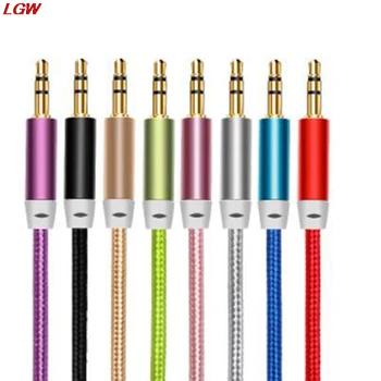 

New 4 Pole 1m 3.5mm Male Record Car Aux Audio Cord Headphone Connect Cable Stereo Sound Audio Cables Automotive aux кабель