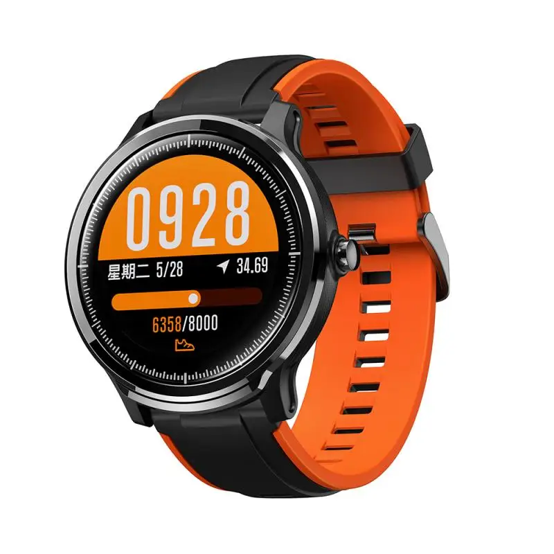 Смарт-часы RUNDOING SN80, IP68, водонепроницаемые, 1,3 дюймов, полный сенсорный круглый экран, кровяный кислород, мужские спортивные Смарт-часы для Android IOS - Цвет: 01