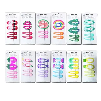 

Lovely Printed Cute Fruit BB Clips Hairpins Girls Hair Accessories Children Headwear Baby Hair Clips Headdress
