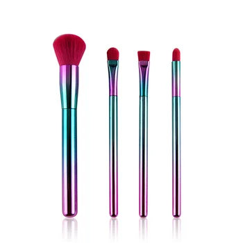 

4Pcs electroplate Brush Handle Makeup Brush Set Blush Lips Concealer Eye Brushes beauty Make up Brushes tool kit