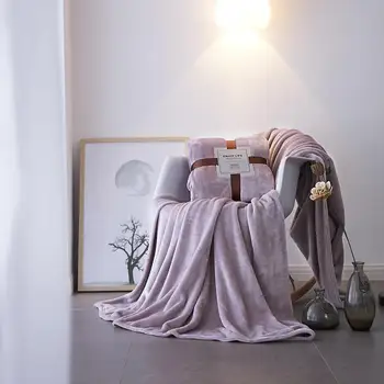 

Throw Blanket Solid Color Blanket Super Soft Warm Flannel Plaid Decorative sofa blankets for Adults 350GSM Bed Blankets