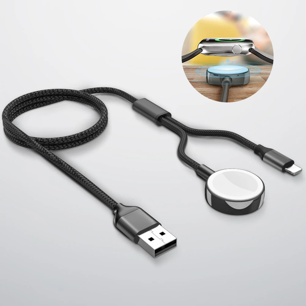 Magnetic Wireless Charger Dock for Apple Watch 1 2 3 4 5 USB Fast Phone Charging Lightning Cord iPhone X XS XR 11 Pro Max | Электроника
