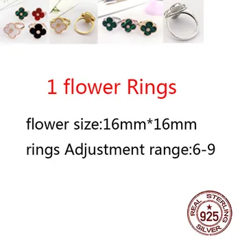 

S925 ring personality fashion classic four-leaf clover clover shape temperament couple ladies jewelry new hot