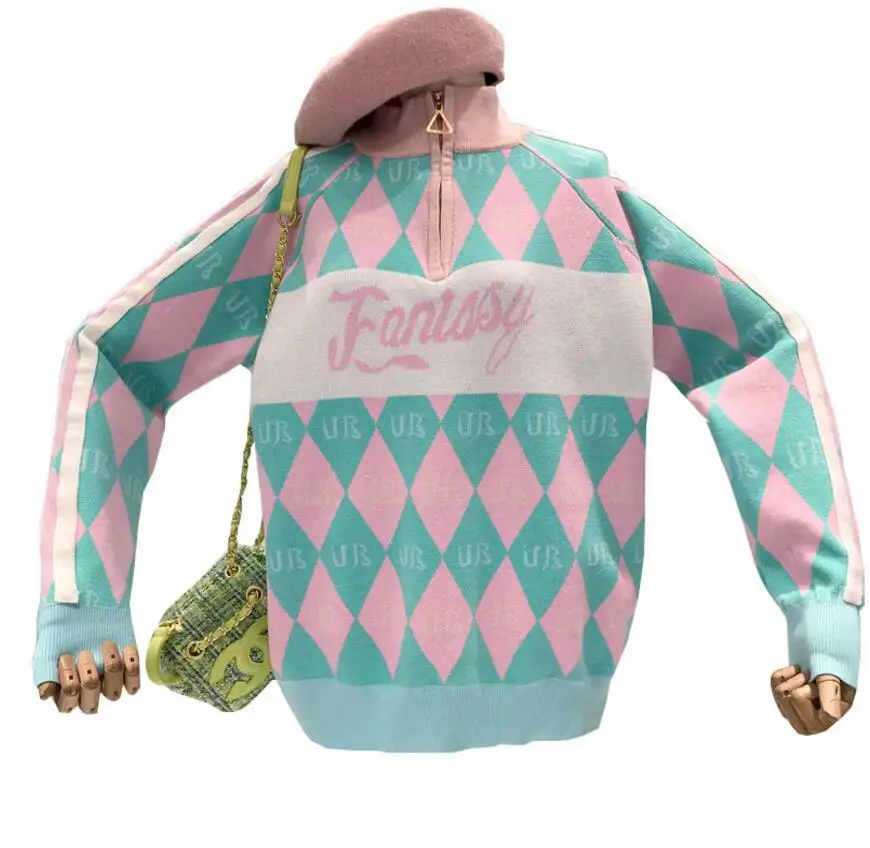 2019 новый осенний и зимний вязаный свитер с высоким воротом женский свободный