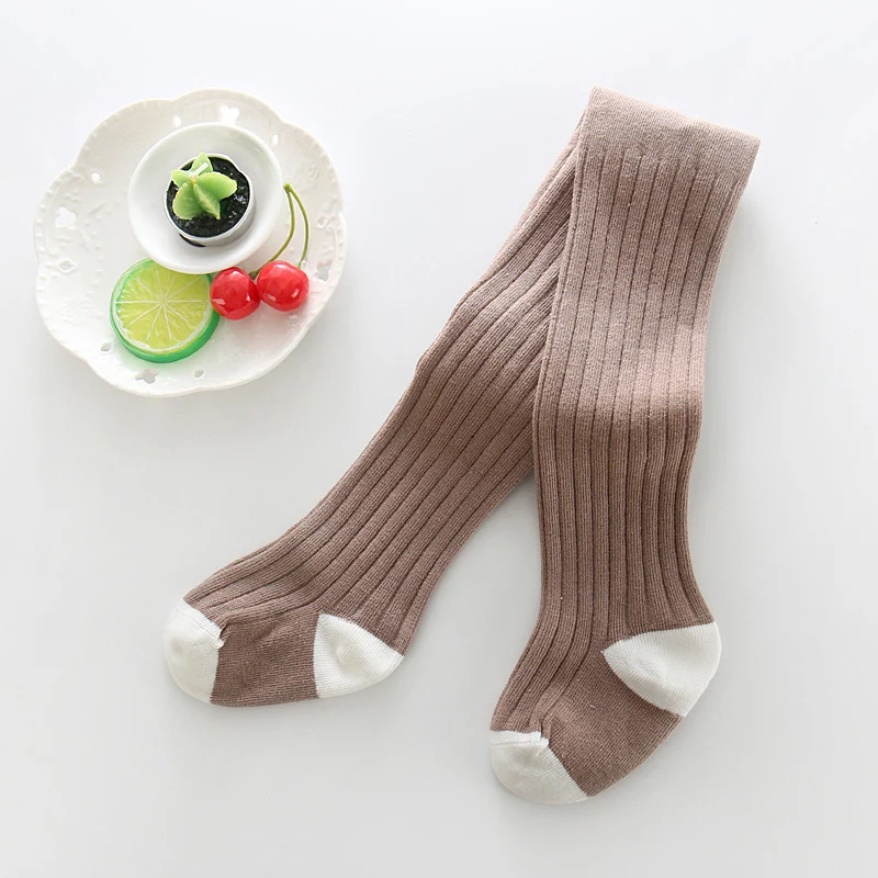 Детские носки для танцев, детские вязаные гетры для девочек, колготки для новорожденных, осенне-зимние гетры - Цвет: coffee