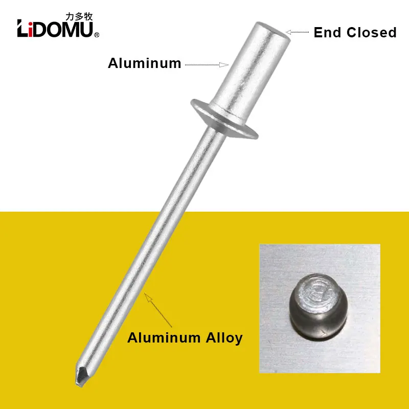 Rivets 30/50pcs Sealed Aluminium Closed End Blind Rivet 3.2-4.8mm